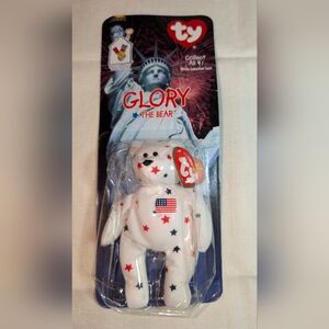 Ty Beanie Baby McDonald's International Bear "GLORY EUA" TOP Collection with Box